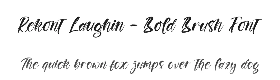 Rekont Laughin – Bold Brush Font by stylishtype.co — Script Handwritten Font