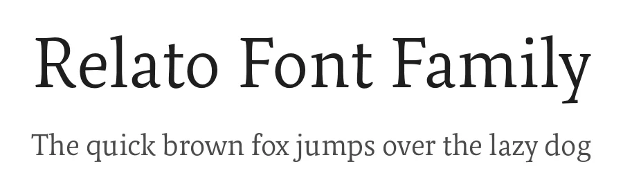 Relato Font Family by Emtype Foundry — Serif Font