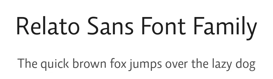 Relato Sans Font Family by Emtype Foundry — Sans Serif Font
