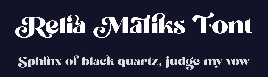 Relia Maliks Font by keithzo — Display Font — thumbnail 2