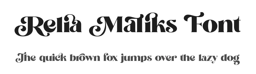 Relia Maliks Font by keithzo — Display Font