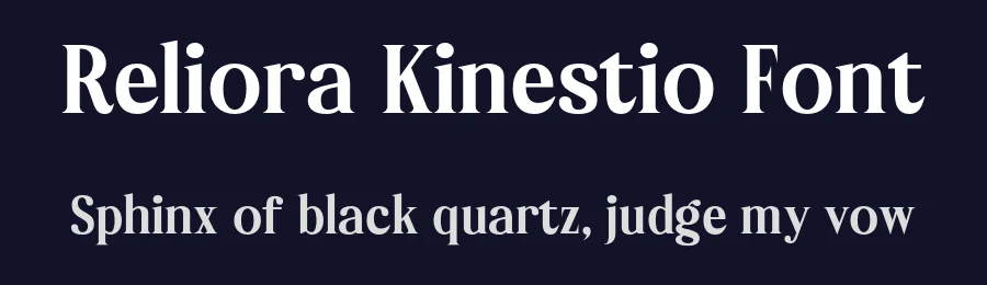 Reliora Kinestio Font by Mine Type Lab — Serif Font — thumbnail 2