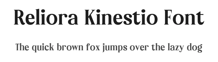 Reliora Kinestio Font by Mine Type Lab — Serif Font