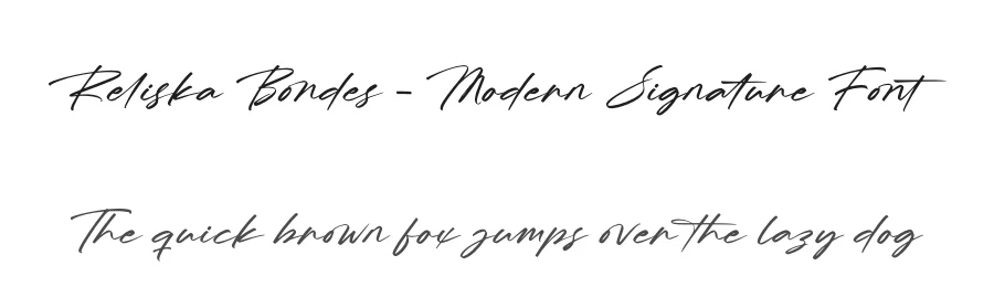Reliska Bondes – Modern Signature Font by letterenastudios — Script Handwritten Font