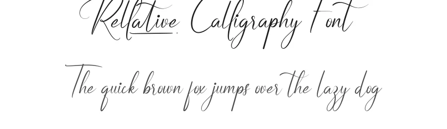 Rellative Calligraphy Font by CalligraphyFonts.net — Script Handwritten Font