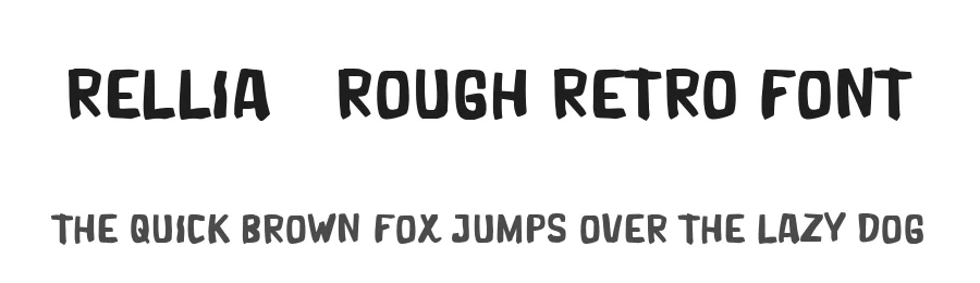 Rellia – Rough Retro Font by Anxietype Foundry — Decorative Font