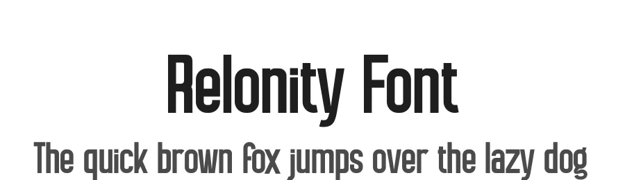 Relonity Font by SlideShoot — Display Font