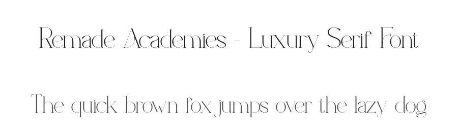 Remade Academies – Luxury Serif Font by 177Studio — Display Font