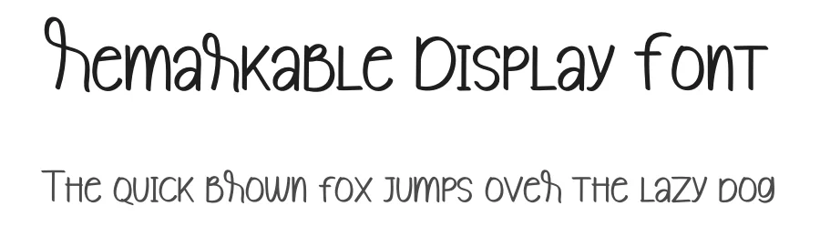 Remarkable Display Font by creativeletter — Display Font