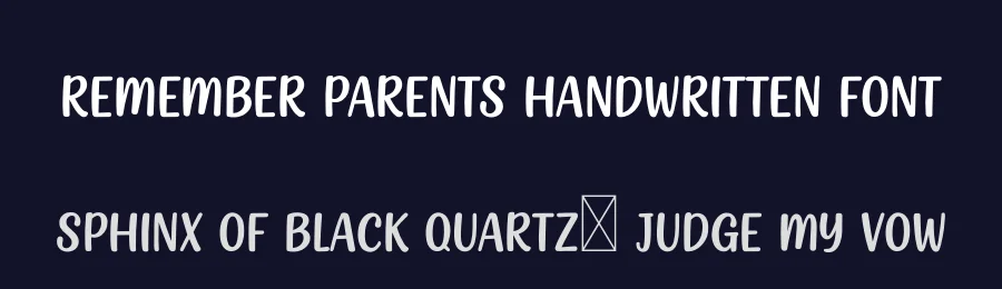 Remember Parents Handwritten Font by freshtypeink — Display Font — thumbnail 2