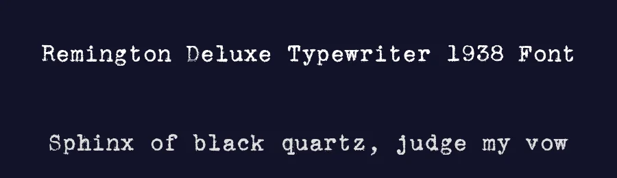 Remington Deluxe Typewriter 1938 Font by zai — Display Font — thumbnail 2