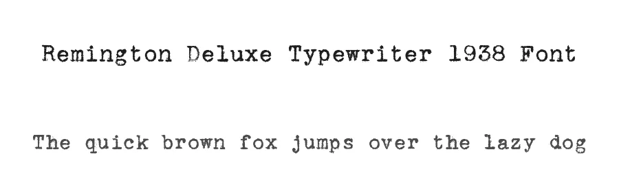 Remington Deluxe Typewriter 1938 Font by zai — Display Font