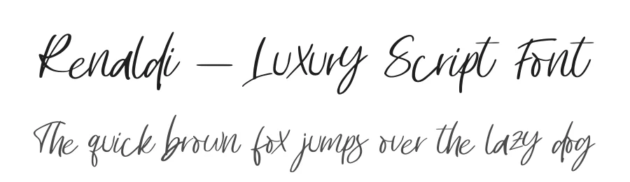 Renaldi – Luxury Script Font by letterenastudios — Script Handwritten Font