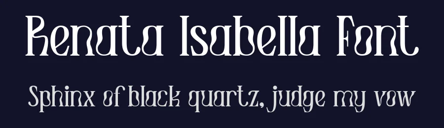 Renata Isabella Font by Bellinghamtype Foundry — Display Font — thumbnail 2