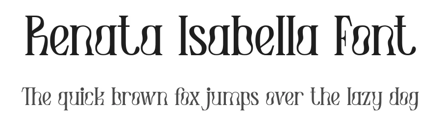 Renata Isabella Font by Bellinghamtype Foundry — Display Font