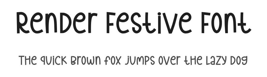 Render Festive Font by Nadiratype — Display Font
