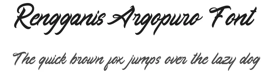 Rengganis Argopuro Font by endeavourstudio — Script Handwritten Font