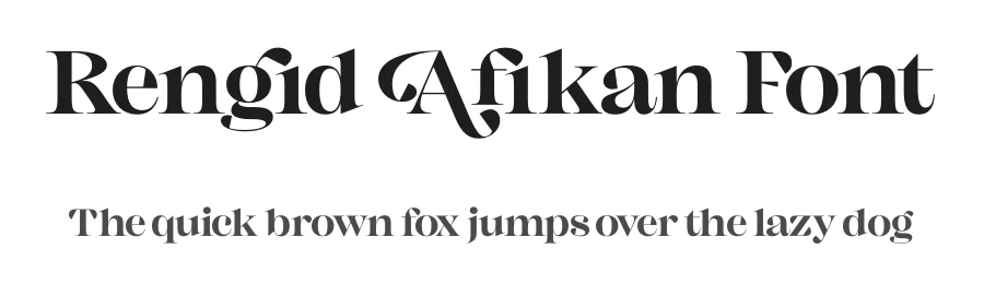 Rengid Afikan Font by timelesstype.co — Serif Font