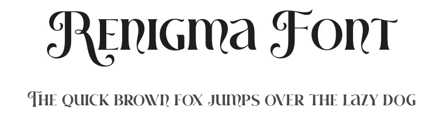 Renigma Font by Aluyeah Studio — Display Font