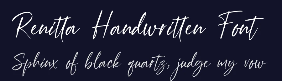 Renitta Handwritten Font by [email protected] — Script Handwritten Font — thumbnail 2