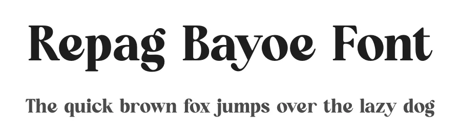 Repag Bayoe Font by timelesstype.co — Display Font