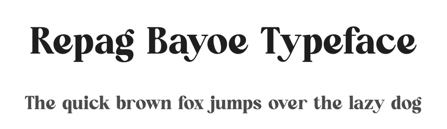 Repag Bayoe Typeface by timelesstype.co — Display Font
