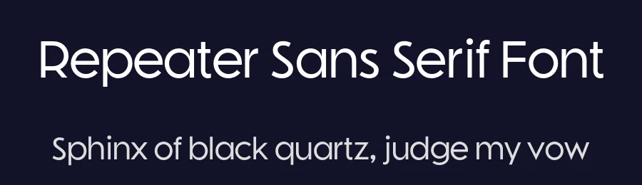 Repeater Sans Serif Font by Jon Young — Sans Serif Font — thumbnail 2