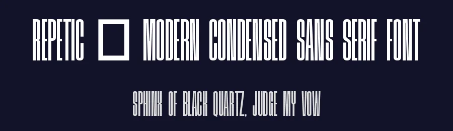 Repetic – Modern Condensed Sans Serif Font by Funtype — Display Font — thumbnail 2