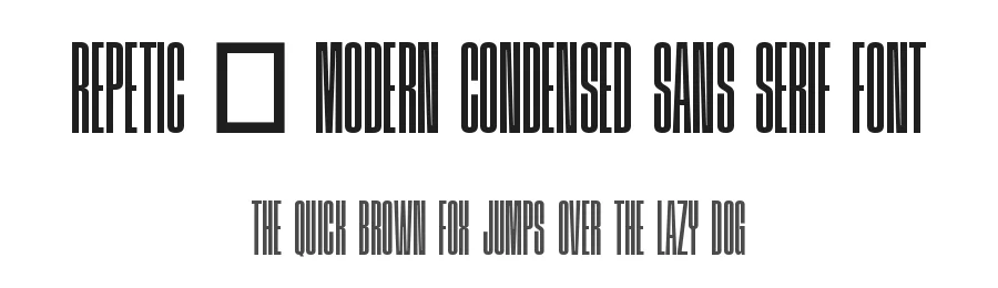 Repetic – Modern Condensed Sans Serif Font by Funtype — Display Font