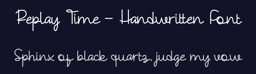 Replay Time – Handwritten Font by Alpaprana — Script Handwritten Font — thumbnail 2