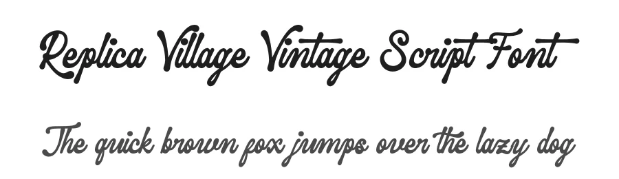 Replica Village Vintage Script Font by Denustudios — Decorative Font