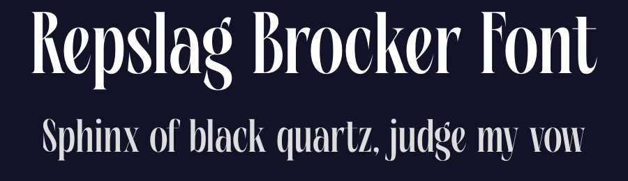 Repslag Brocker Font by timelesstype.co — Display Font — thumbnail 2