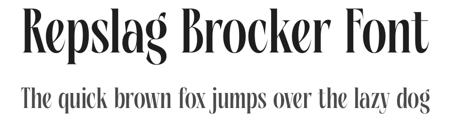 Repslag Brocker Font by timelesstype.co — Display Font