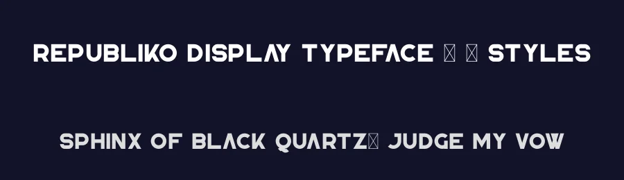 Republiko Display Typeface – 4 Styles by vp_creative_shop — Display Font — thumbnail 2