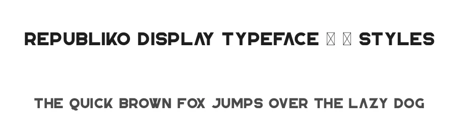 Republiko Display Typeface – 4 Styles by vp_creative_shop — Display Font
