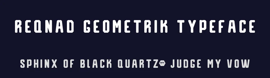 Reqnad Geometrik Typeface by Fhumulani Nemulodi — Display Font — thumbnail 2