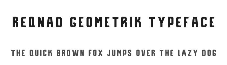 Reqnad Geometrik Typeface by Fhumulani Nemulodi — Display Font