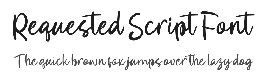 Requested Script Font by AmorfaType — Script Handwritten Font