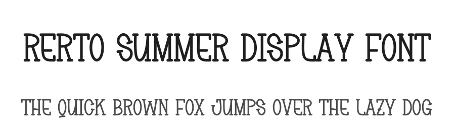 Rerto Summer Display Font by andikastudio — Display Font