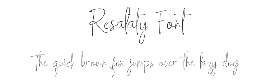 Resalaty Font by namelatype — Script Handwritten Font