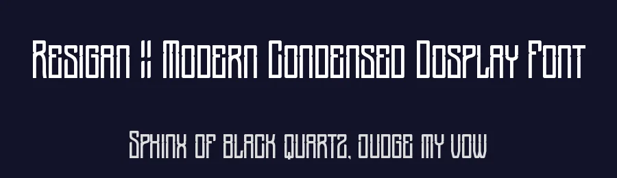 Resigan || Modern Condensed Dosplay Font by ErmediaStudio — Decorative Font — thumbnail 2