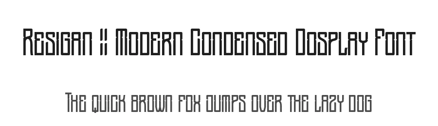 Resigan || Modern Condensed Dosplay Font by ErmediaStudio — Decorative Font