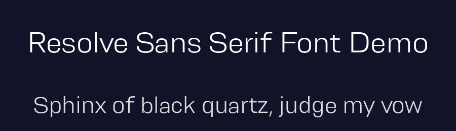 Resolve Sans Serif Font Demo by Fenotype — Sans Serif Font — thumbnail 2
