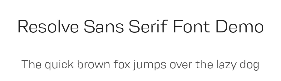 Resolve Sans Serif Font Demo by Fenotype — Sans Serif Font