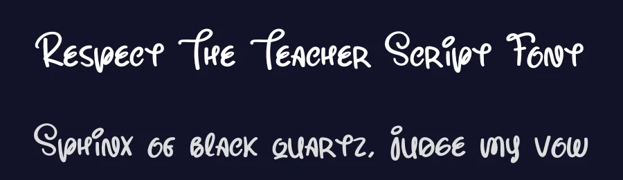 Respect The Teacher Script Font by creativeletter — Script Handwritten Font — thumbnail 2