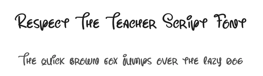 Respect The Teacher Script Font by creativeletter — Script Handwritten Font