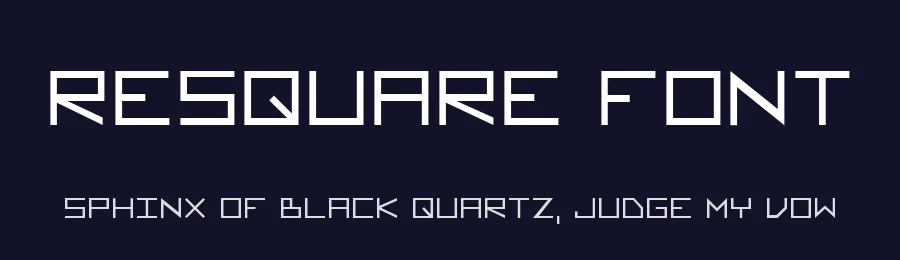 Resquare Font by Tikhon Reztcov — Display Font — thumbnail 2