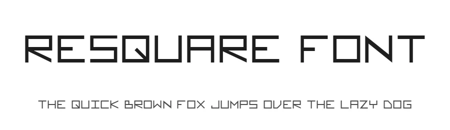 Resquare Font by Tikhon Reztcov β Display Font