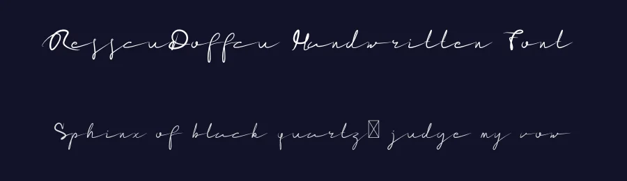 ResscuDoffcu Handwritten Font by IntrovArtZone — Script Handwritten Font — thumbnail 2