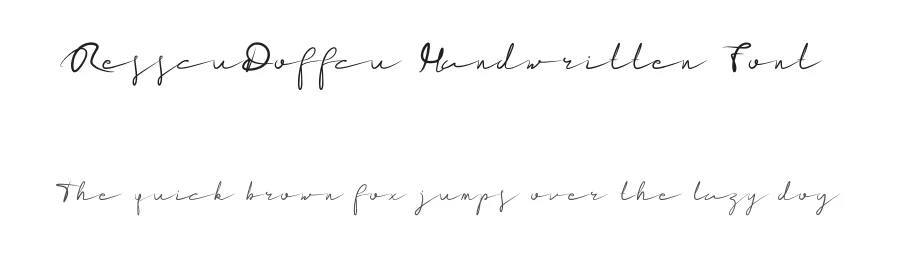 ResscuDoffcu Handwritten Font by IntrovArtZone ā Script Handwritten Font